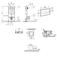 VITRA - Vitra  V-Fix Core Pack WC bâti-support + WC sans bride Vitra S60 + Abattant SoftClose + Plaque blanc (V-FixS60-4) - vignette