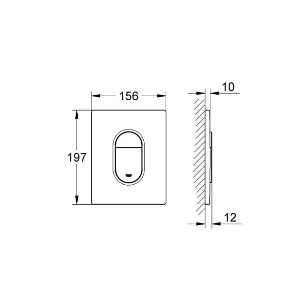 GROHE - Pack WC Bâti-support + WC SAT Infinitio sans bride fixations invisibles + Plaque + Panneau isolation phonique ArenaInfinitio - large