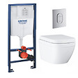 GROHE - Grohe pack bâti-support Rapid Sl + plaque Arena chrome + cuvette Euro Ceramic Compact + abattant  softclose (euroceramicset2) - vignette