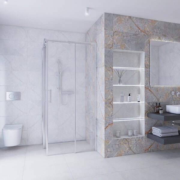 GROHE - Pack WC Bâti-support Rapid SL + WC sans bride Brevis + Abattant softclose + Plaque chrome (RapidSL-Brevis-1-SP) - large