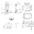VITRA - V-Fix Core Pack WC bâti-support + WC sans bride Hansgrohe EluPuraS + Abattant SoftClose + Plaque Noir mat (VFIXPURA9) - vignette