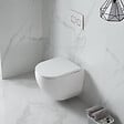 GROHE - Pack WC Bâti-support + WC sans bride Vortex SAT Fusion + Abattant softclose + Plaque Chrome - vignette