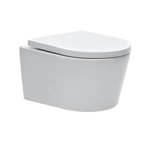 VILLEROY & BOCH - Pack WC Bâti-support + WC sans bride Swiss Aqua Technologies + Plaque blanche + Set d'isolation phonique - large