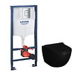 GROHE - Grohe Pack Set Bati-support Grohe Rapid SL + WC suspendu sans bride SENTO/abattant soft close noir mat (GROHE-sentonoir1) - vignette