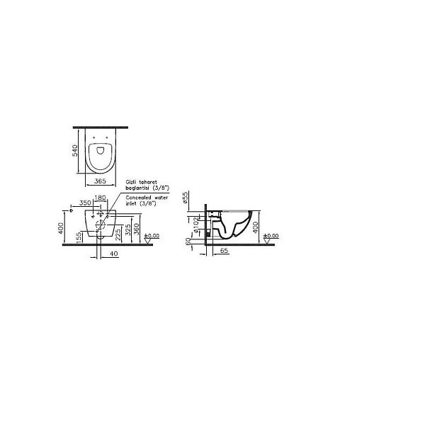 GROHE - Grohe Pack Set Bati-support Grohe Rapid SL + WC suspendu sans bride SENTO/abattant soft close noir mat (GROHE-sentonoir1) - large