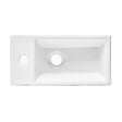 SWISS AQUA TECHNOLOGIES - Swiss Aqua Technologies Brevis Lave-mains suspendu avec trou pour robinetterie à gauche, 40,5x20,5x10,5cm (SATBRE4020SL) - vignette