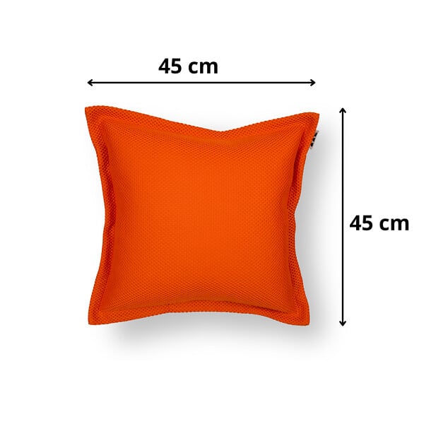 SOO  SANTAI - Coussin piscine flottant 45 × 45 × 25 cm intérieur / extérieur SANS billes de polystyrène – Orange (SCF4545-6) - large