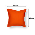 SOO  SANTAI - Coussin piscine flottant 45 × 45 × 25 cm intérieur / extérieur SANS billes de polystyrène – Orange (SCF4545-6) - vignette