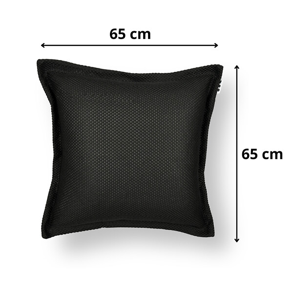 SOO  SANTAI - Coussin piscine flottant 65 × 65 × 25 cm intérieur / extérieur SANS billes de polystyrène – Noir (CF6565-7) - large