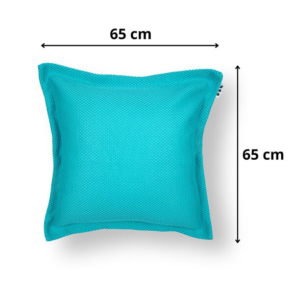 SOO  SANTAI - Coussin piscine flottant 65 × 65 × 25 cm intérieur / extérieur SANS billes de polystyrène – Bleu (CF6565-4) - large