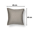 SOO  SANTAI - Coussin piscine flottant 45 × 45 × 25 cm intérieur / extérieur SANS billes de polystyrène – Gris (SCF4545-1) - vignette