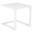 HAPPY GARDEN - Set bain de soleil et table d'appoint BARBADOS en textilène bleu - aluminium blanc - vignette