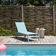 HAPPY GARDEN - Bain de soleil BARBADOS en textilène bleu clair - aluminium bleu clair - vignette