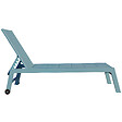 HAPPY GARDEN - Bain de soleil BARBADOS en textilène bleu clair - aluminium bleu clair - vignette