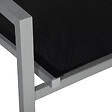 HAPPY GARDEN - Lot de 10 chaises en aluminium gris - textilène noir - vignette