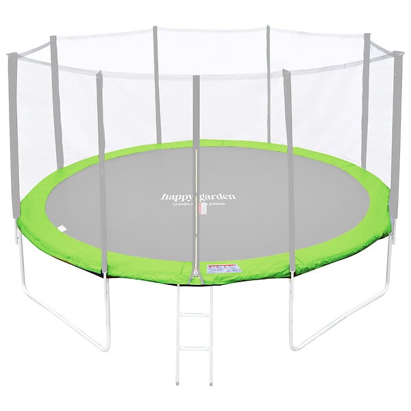 HAPPY GARDEN - Matelas de protection réversible pour trampoline Ø370cm PERTH - vert/bleu - large