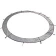 HAPPY GARDEN - Matelas de protection réversible pour trampoline Ø370cm PERTH - gris/rose - vignette