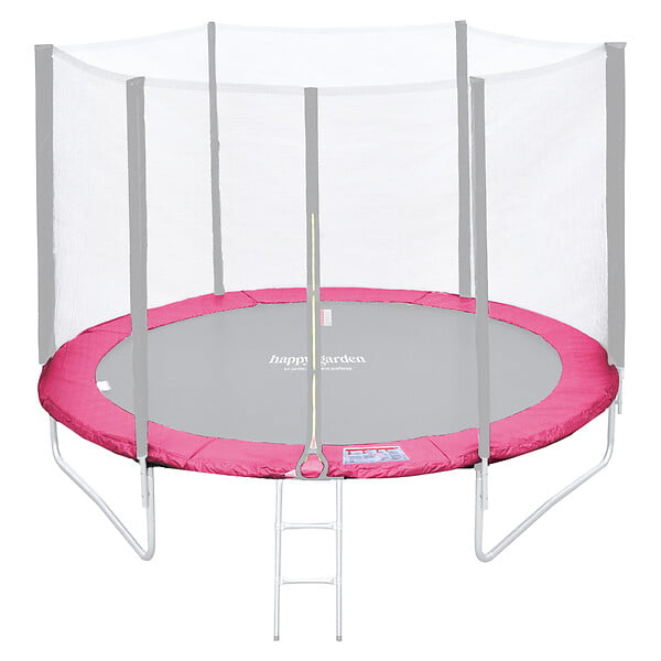HAPPY GARDEN - Matelas de protection réversible pour trampoline Ø180cm CAIRNS - gris/rose - large
