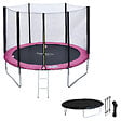 HAPPY GARDEN - Pack Premium Trampoline 305cm réversible gris / rose ADELAÏDE + filet, échelle, bâche et kit d'ancrage - vignette