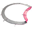 HAPPY GARDEN - Pack Premium Trampoline 245cm réversible rose / gris CANBERRA + filet, échelle, bâche et kit d'ancr - vignette