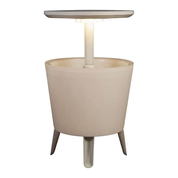 KETER - Keter Cool bar lumineux Glacière lumineuse LED, avec table rétractable, 57x 50 x 50 cm, blanc (231366) - large