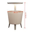 KETER - Keter Cool bar lumineux Glacière lumineuse LED, avec table rétractable, 57x 50 x 50 cm, blanc (231366) - vignette