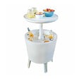 KETER - Keter Cool bar lumineux Glacière lumineuse LED, avec table rétractable, 57x 50 x 50 cm, blanc (231366) - vignette