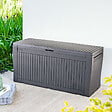 KETER - Keter Comfy 270L Coffre de rangement 116,7 x 44,7 x 57 cm, Graphite (255167) - vignette