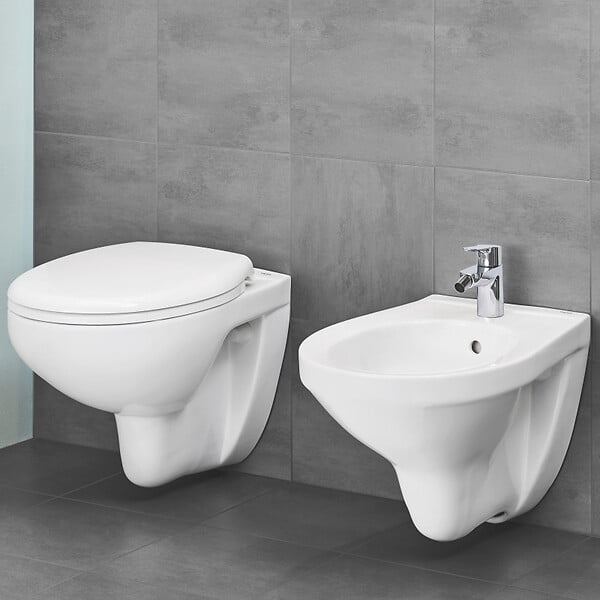 GROHE - Grohe Bau Ceramic Ensemble WC suspendu sans bride + Abattant déclipsable (BauClassic-lm) - large