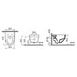 VITRA - Vitra  SENTO Cuvette RIM-EX (sans bride) et abattant ultra-fin avec frein de chute (7748B003-0075 + 120-003R009) - vignette