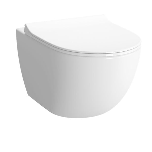 VITRA - Vitra  SENTO Cuvette RIM-EX (sans bride) et abattant ultra-fin avec frein de chute (7748B003-0075 + 120-003R009) - large