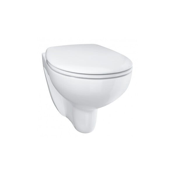 GEBERIT - Pack WC Bati-support Geberit Duofix + WC Grohe Bau Ceramic + Abattant softclose + Plaque blanche (BauGeb3) - large