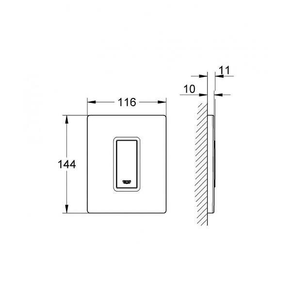 GROHE - Skate Cosmopolitan Plaque de commande urinoir (38784000) - large