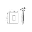 GROHE - Skate Cosmopolitan Plaque de commande urinoir (38784000) - vignette