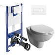 VILLEROY & BOCH - Pack WC Bâti-support Villeroy & Boch Viconnect + WC Vitra Normus + Abattant softclose + Plaque blanche - vignette