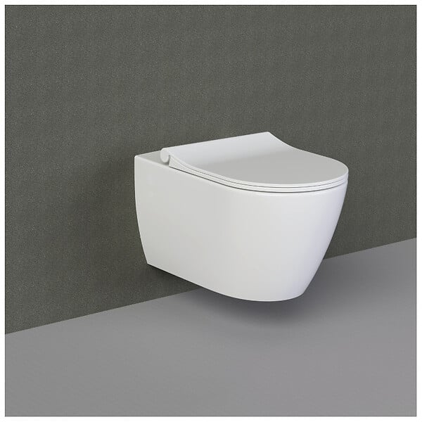 VILLEROY & BOCH - Pack WC Bâti-support Villeroy & Boch Viconnect + WC sans bride, fixations invisibles + Abattant frein de chute + Plaque Blanche - large