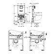 GROHE - Grohe Rapid SLX Bâti support WC, 1,13M, avec prise et raccordement pour WC lavant (39596000) - vignette