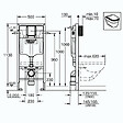 GROHE - Pack WC Bâti-support Rapid SL + WC sans bride LIVEA Bello + Abattant softclose + Plaque Chrome (RapidSL-Bello-1) - vignette