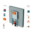VITRA - Vitra  Pack WC Bâti-support V-Fix Core + WC sans bride SAT Brevis + Plaque Chrome brillant (V-FixBrevis-8) - vignette