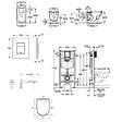 GROHE - Rapid SL Pack WC bâti-support  + WC suspendu Roca avec abattant SoftClose + plaque chrome (GRRROGAWR01-FR) - vignette