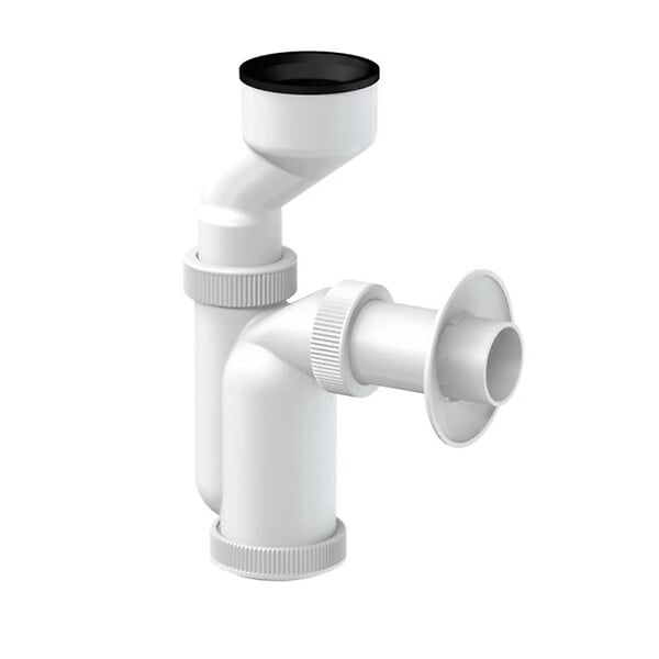 SIKO - Siphon pour urinoir avec vidage de brassard 40mm, blanc (T2407) - large