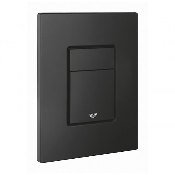 GROHE - Grohe Pack Bâti autoportant Rapid SL + Plaque de commande double touche, Technologie anti-empreintes, Noir mat (39145000-KF0) - large
