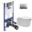 VILLEROY & BOCH - Pack WC bâti-support Villeroy & Boch + WC suspendu sans bride Swiss Aqua Technologies + abattant SoftClose + Plaque (VCNSAT2CH) - vignette