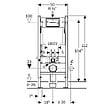 GEBERIT - Pack WC Bâti-support Geberit + WC sans bride Swiss Aqua Technologies + abattant SoftClose + plaque - vignette
