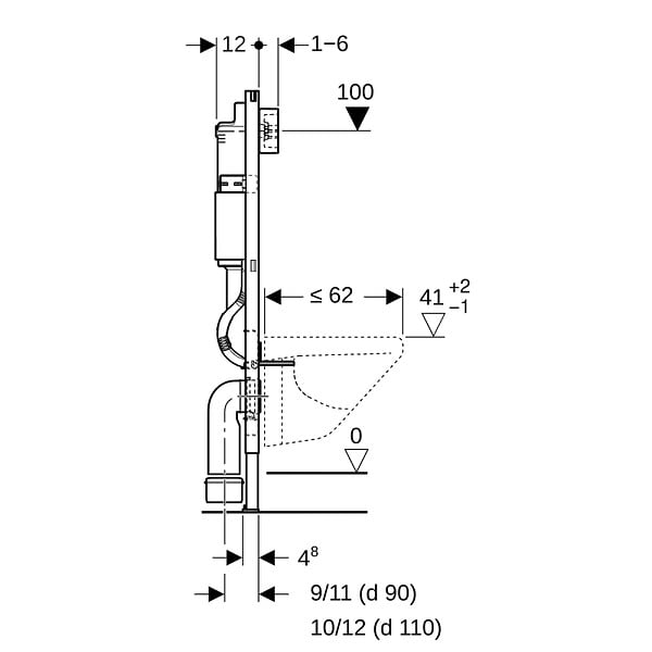 GEBERIT - Pack WC Bâti-support Geberit + WC sans bride Swiss Aqua Technologies + abattant SoftClose + plaque - large