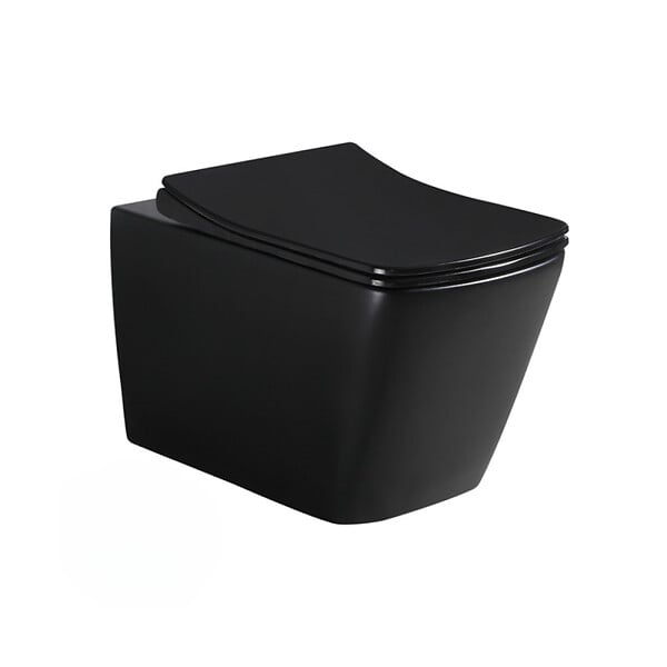 GEBERIT - Pack WC Bati-support Geberit + WC sans bride Swiss Aqua Technologies + abattant SoftClose + plaque noire (SLIMSBLINFIA) - large