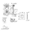 GROHE - Grohe Rapid SL Pack WC bâti-support + WC sans bride Vitra S60 + Abattant SoftClose + Plaque noir mat (RapidSL-S60-KF0) - vignette