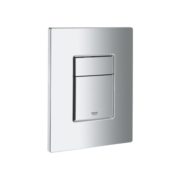 GROHE - Pack WC Bâti-support Rapid SL + WC sans bride SAT Brevis + Abattant slim, softclose + Plaque chrome (RapidSL-Brevis-1) - large