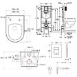 GROHE - Pack WC Bâti-support Rapid SL + WC sans bride SAT Brevis + Abattant slim, softclose + Plaque chrome (RapidSL-Brevis-1) - vignette