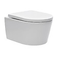GEBERIT - pack Bati-support Geberit + cuvette suspendue Swiss Aqua Technologies sans bride + plaque Delta20 chrome mat - vignette